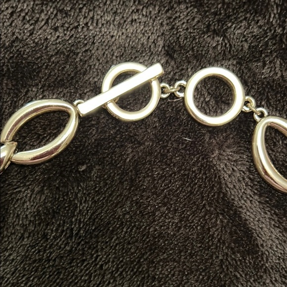 Anne Klein Gold Infinity Necklace with Mini Pearls & Polished Links - Picture 3 of 7